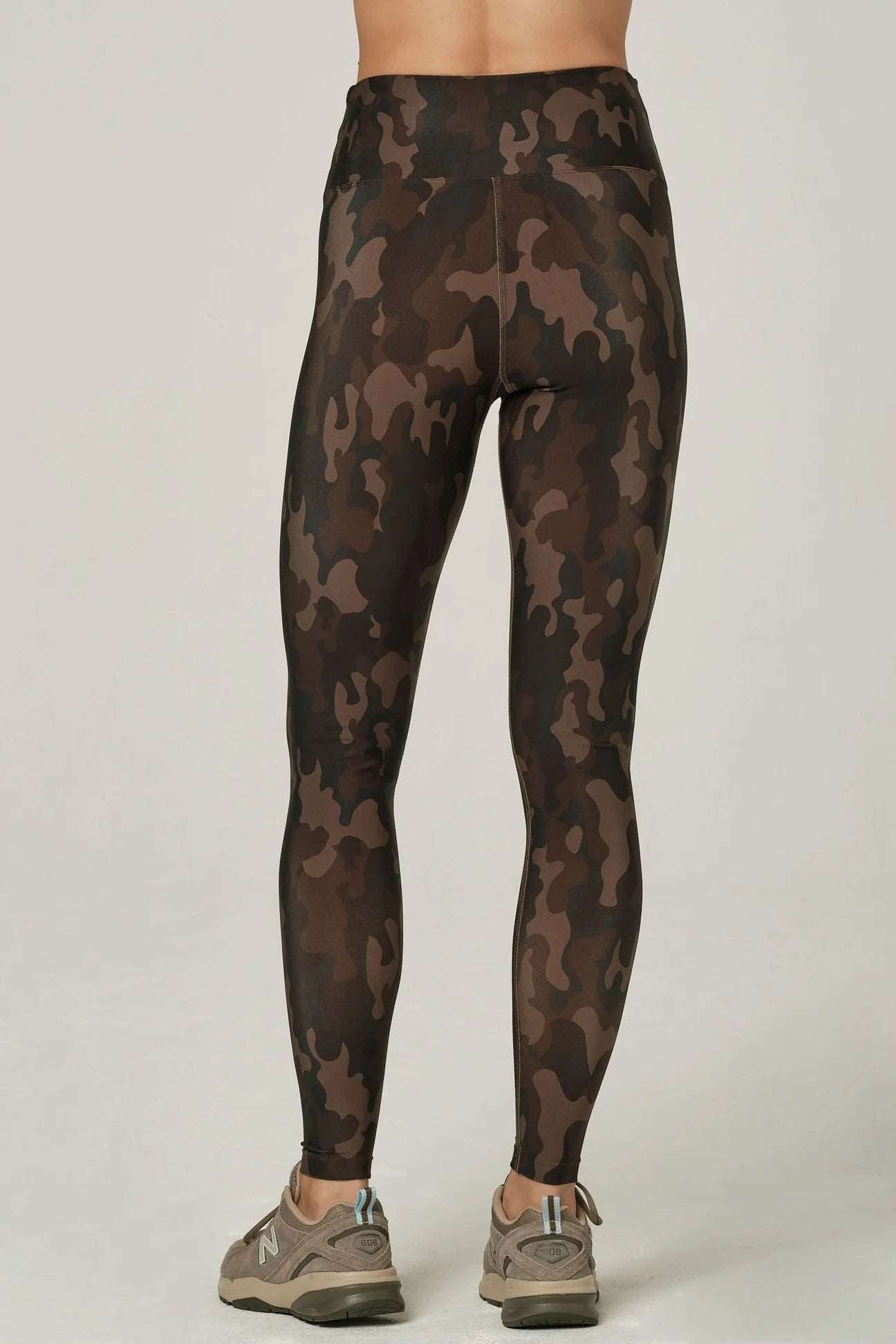 925 Fit Women s 4 EVA Lace Up Leggings Camo Brown Move Athleisure