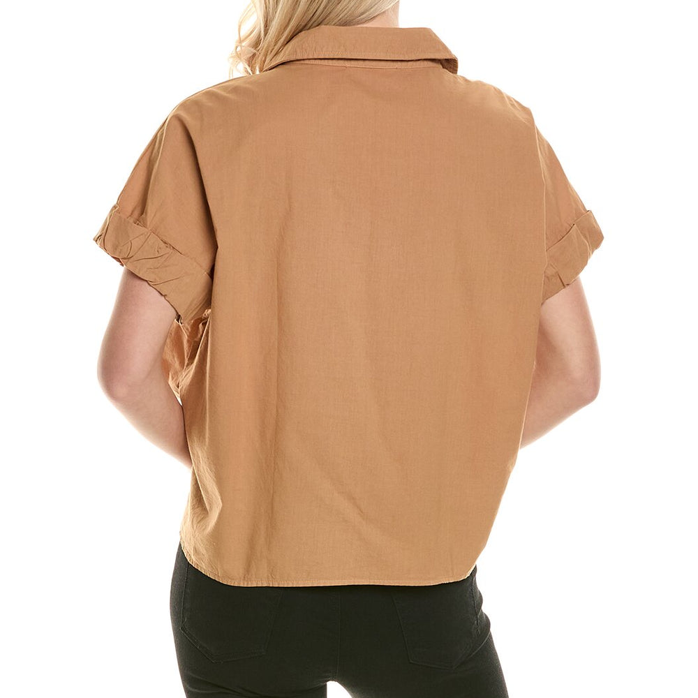 
                  
                    Stateside Women's Voile Short Sleeve Front Twist Shirt - Almond Brown
                  
                