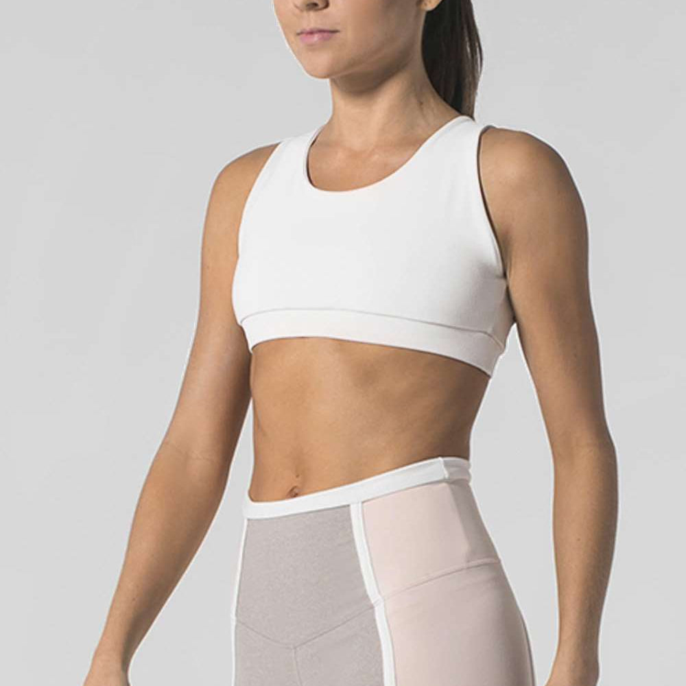 925Fit Back in Business White Sports Bra