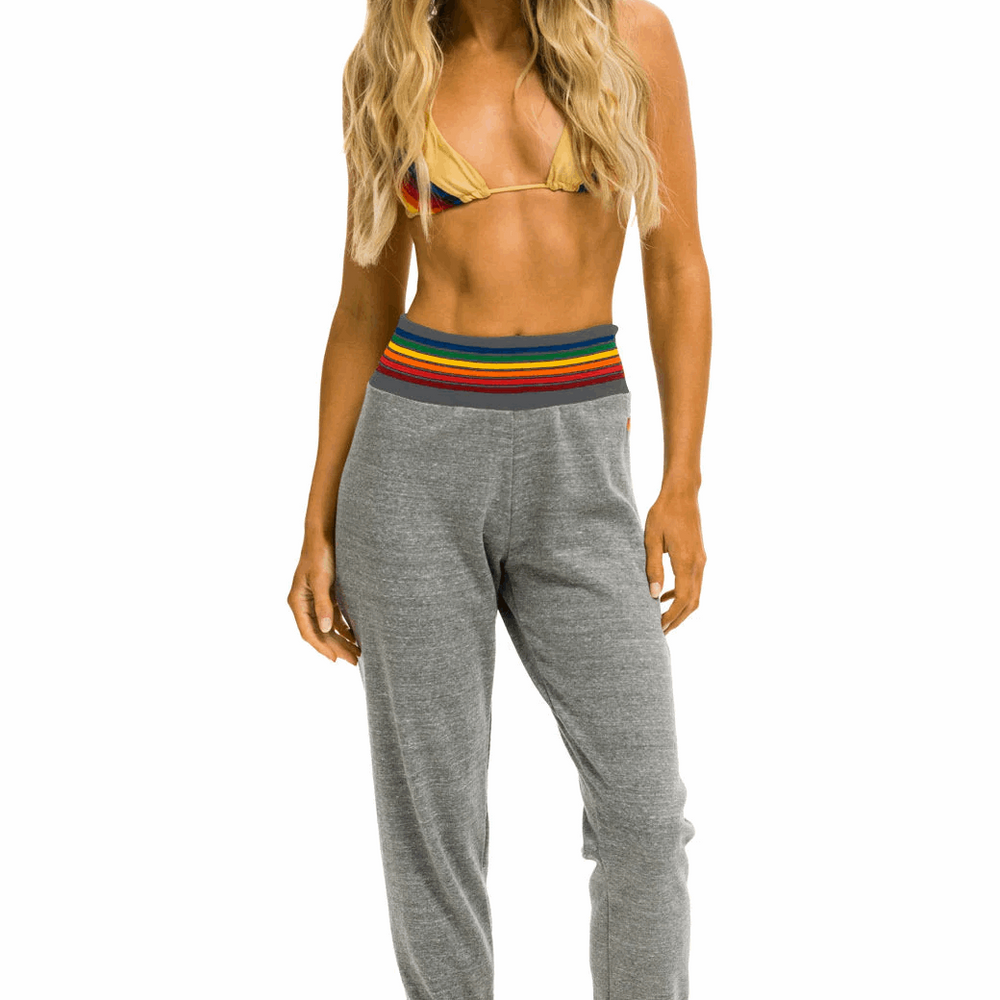 
                      
                        Aviator Nation Women's Rainbow Rib Pocket Sweatpants Heather Grey
                      
                    