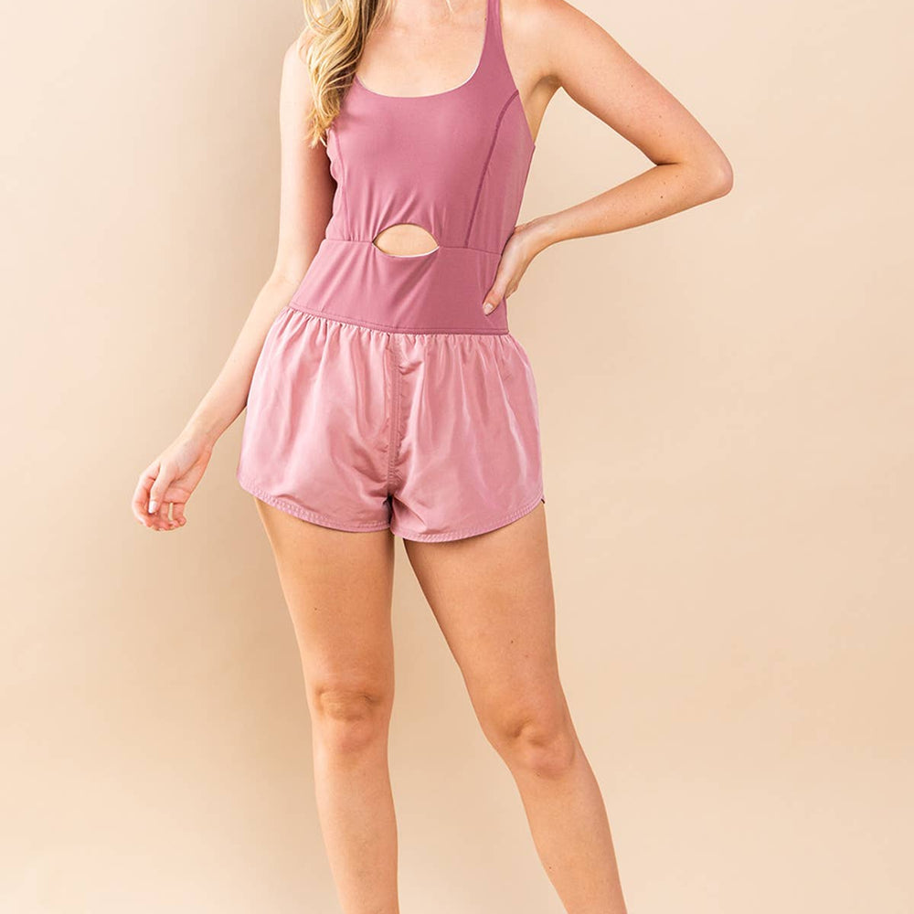 
                  
                    TCEC Women's Tank Top Athletic Romper - Mauve Pink
                  
                