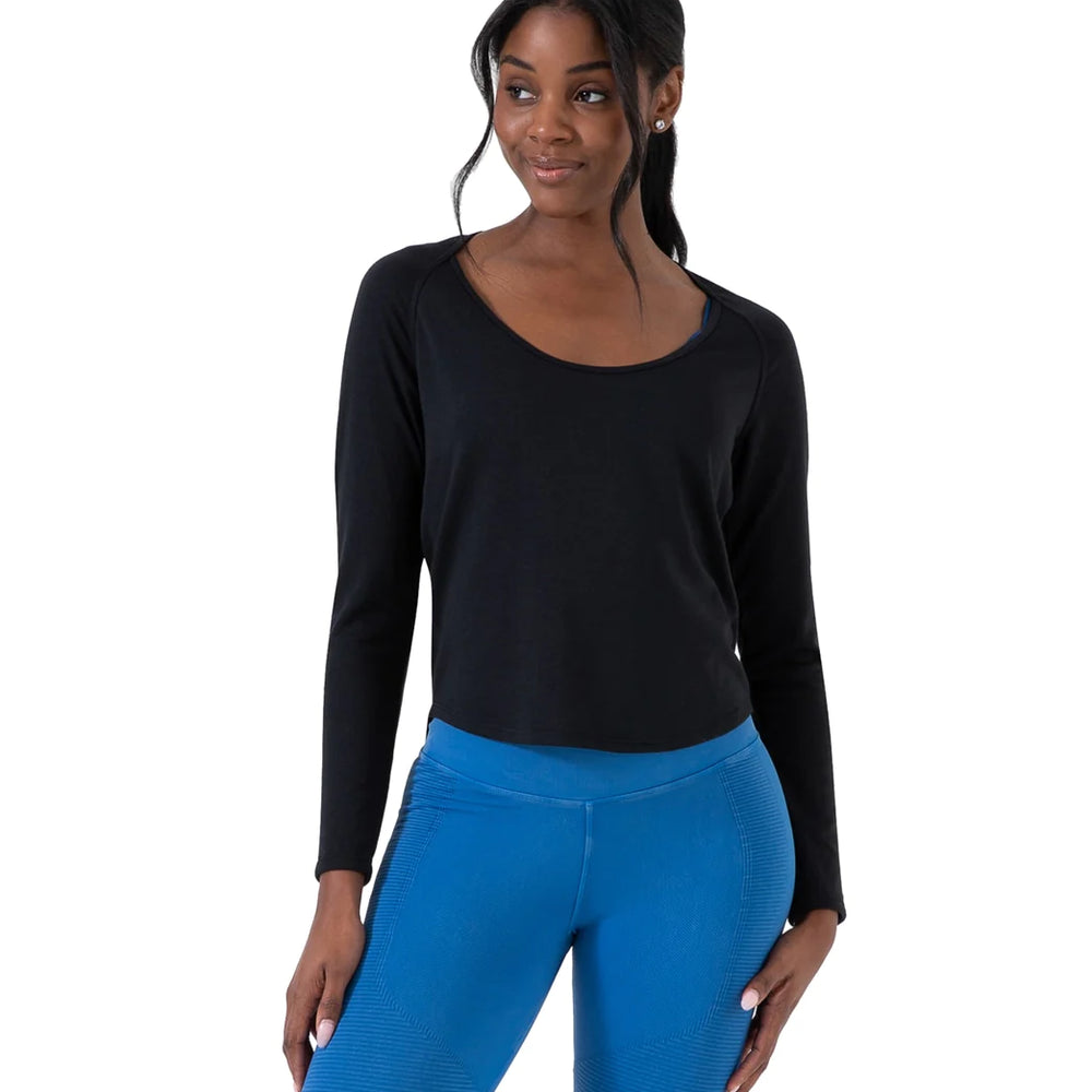 NUX Active Women's Keyed Up Long Sleeve Top - Black