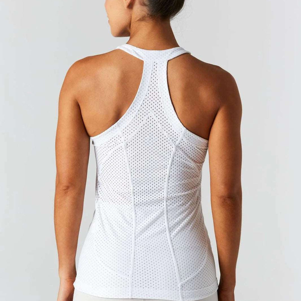 
                      
                        925Fit Open Minded White Mesh Racerback Tank Top
                      
                    