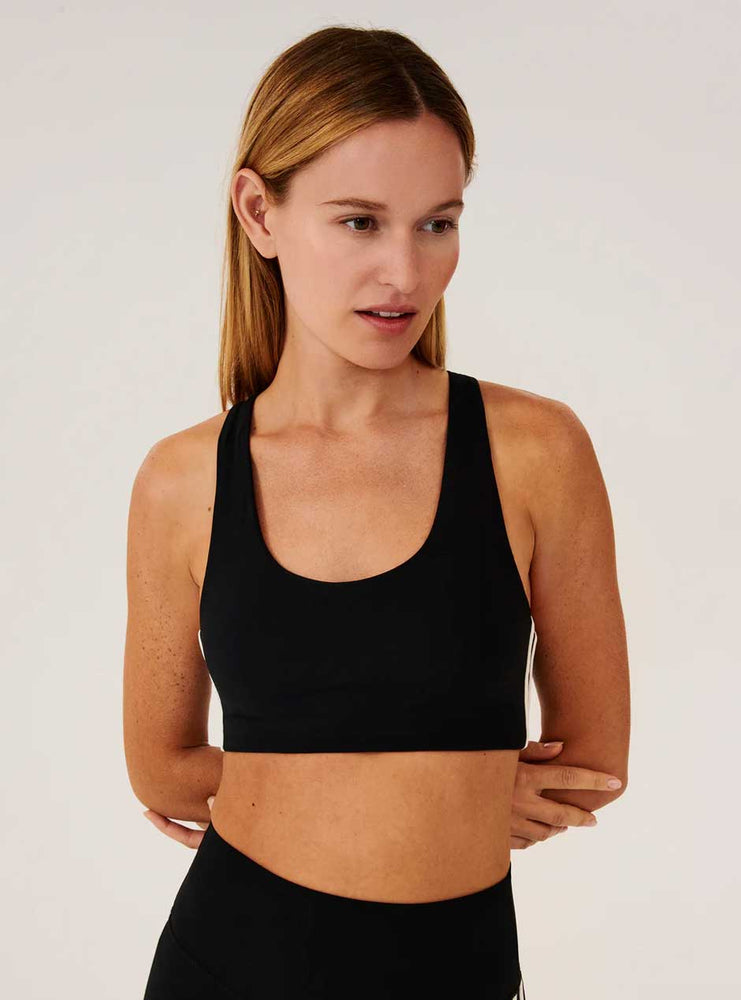 Splits59 Women's Ella Airweight Sports Bra - Black White