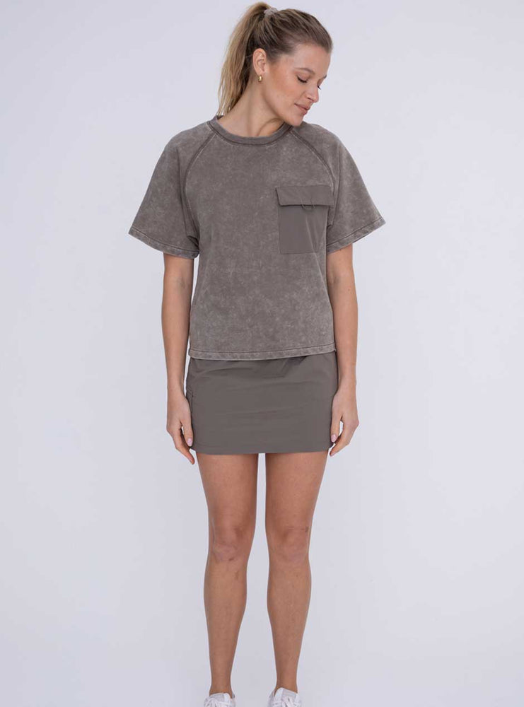 
                  
                    Mono B Women's Double Bungee Utility Mini Skort - Olive Green
                  
                