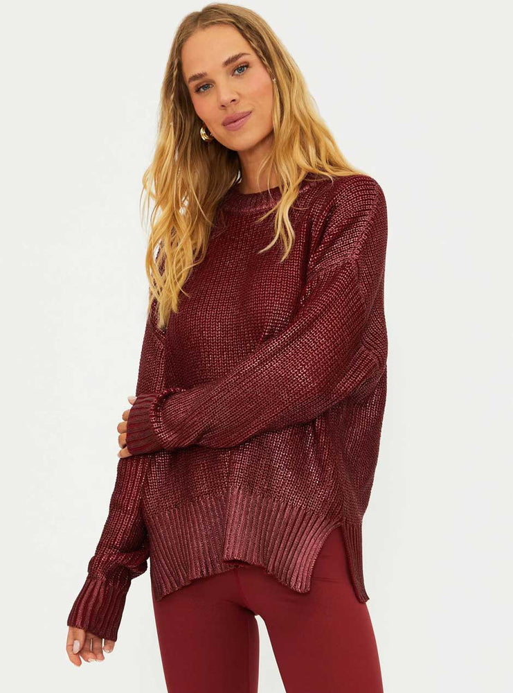 
                      
                        Beach Riot Women's Callie Oversized Sweater - Limited Edition Merlot Shine Red
                      
                    