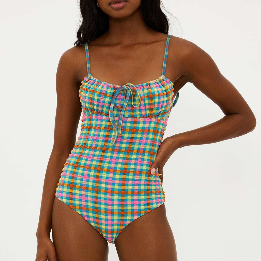 Beach Riot The Betsy One Piece Sunny Side Gingham