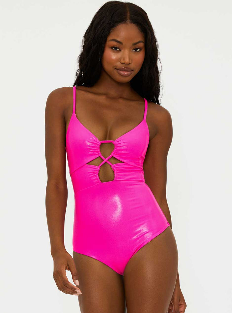 
                      
                        Beach Riot Women's Leslie Shimmery One Piece Swimsuit - Radiant Rose Pink
                      
                    