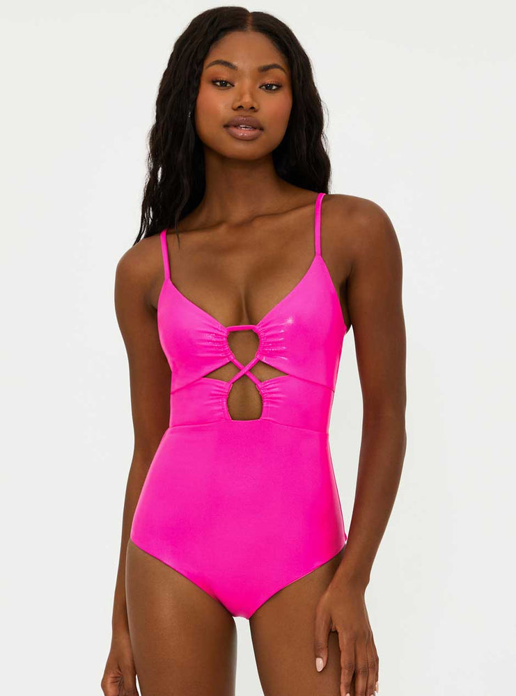 
                  
                    Beach Riot Women's Leslie Shimmery One Piece Swimsuit - Radiant Rose Pink
                  
                