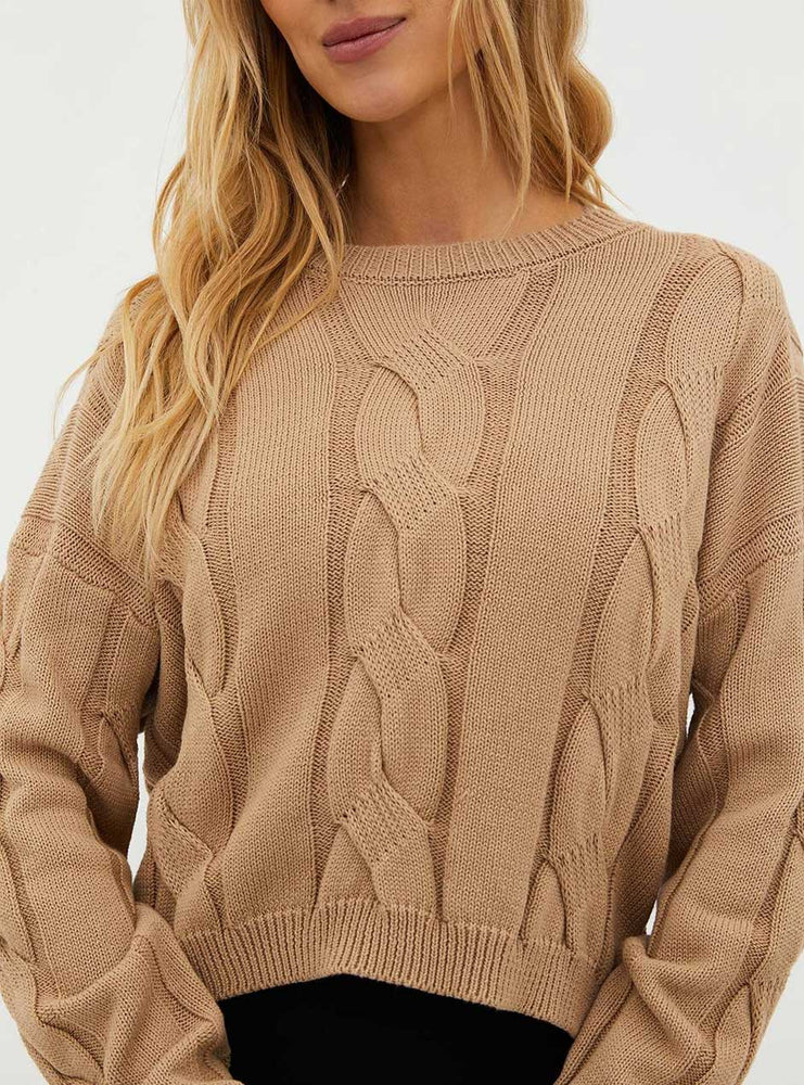 
                      
                        Beach Riot Women's Clarice Cable Knit Cropped Sweater - Sandshell Tan
                      
                    