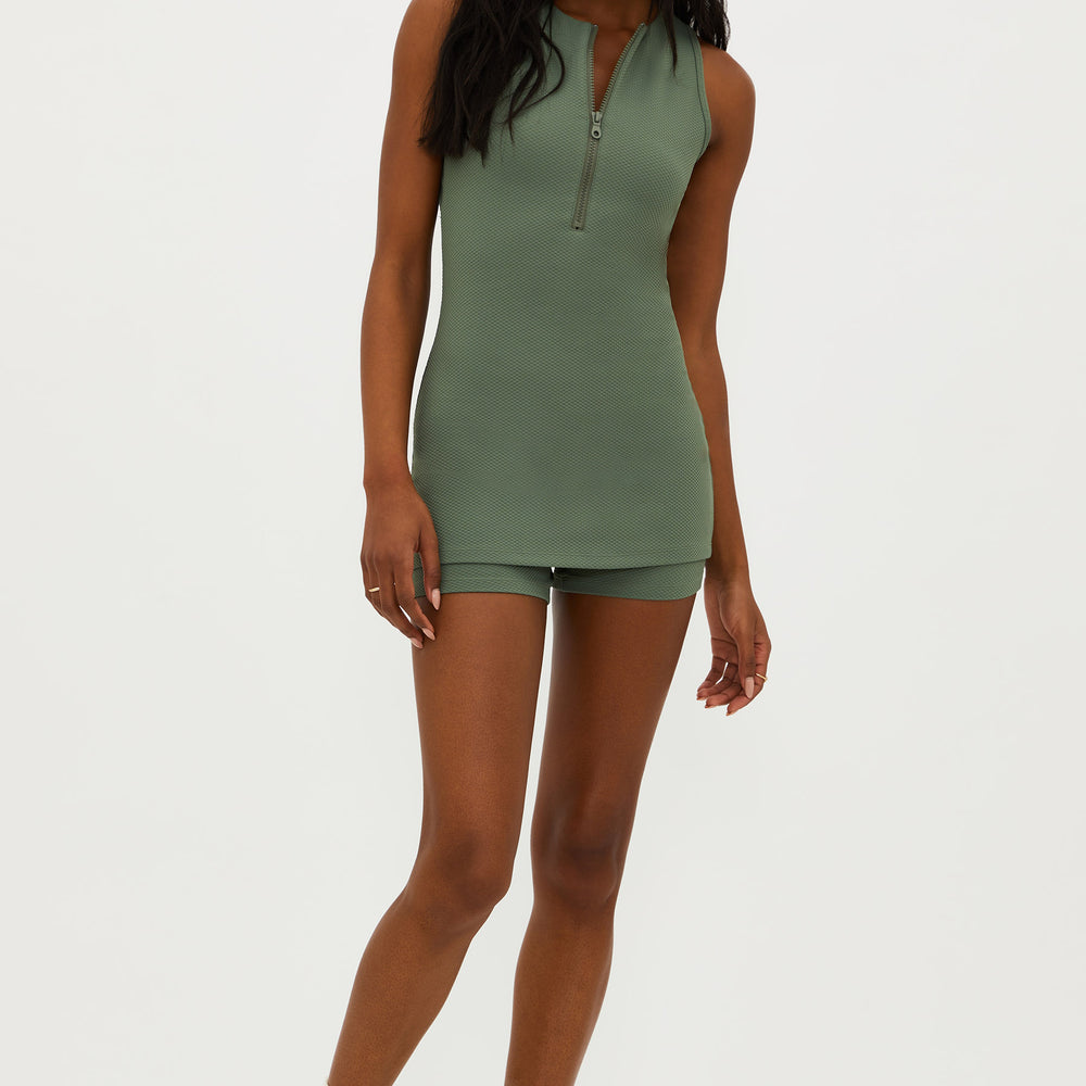 
                  
                    Beach Riot Women's Olina Romper Mini Dress - Queen Palm Waffle Green
                  
                