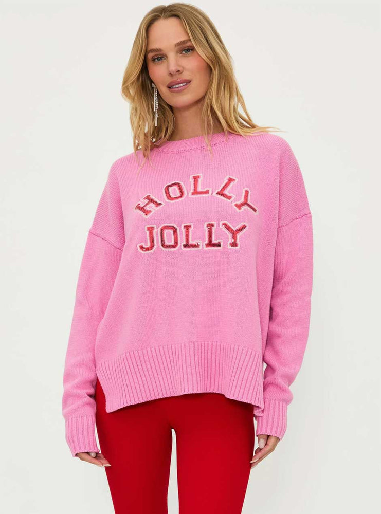 
                      
                        Beach Riot Women's Callie Holly Jolly Oversized Sweater - Limited Edition Gumdrop Pink
                      
                    