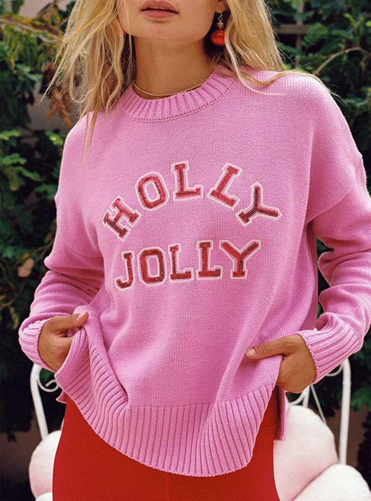 
                      
                        Beach Riot Women's Callie Holly Jolly Oversized Sweater - Limited Edition Gumdrop Pink
                      
                    