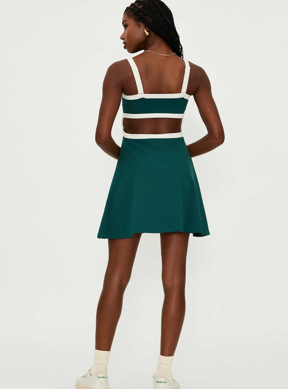 Beach Riot Women's Sage Mini Tennis Dress - Pine Green