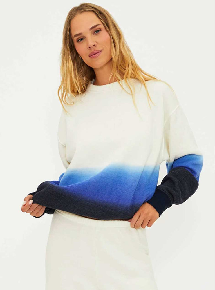 
                  
                    Beach Riot Women's Kenzlie Hand Dyed Pullover Sweatshirt - Limited Edition Egret White Ombre Blue
                  
                