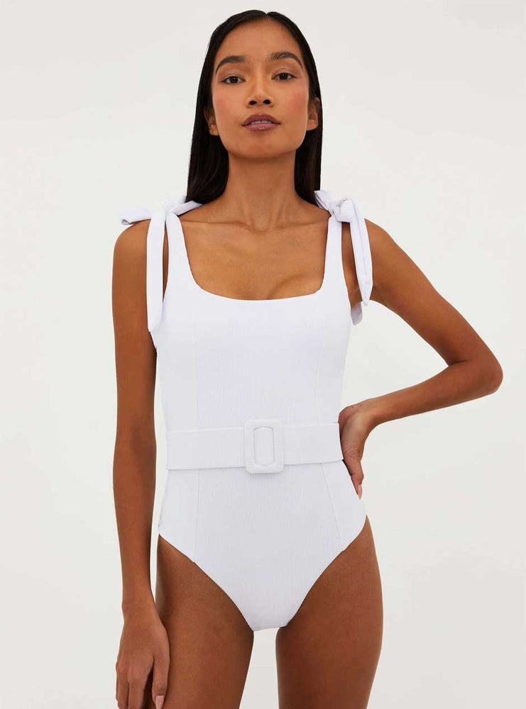 
                  
                    Beach Riot Women's Sydney One Piece Belted Swim Suit - White
                  
                