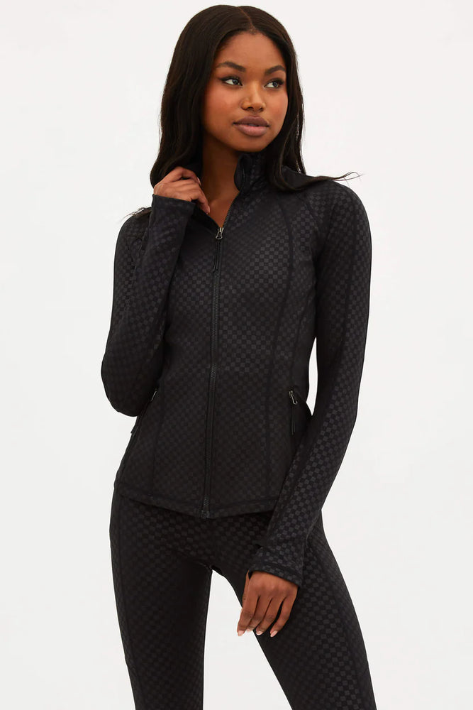 
                      
                        Beach Riot Reina Running Jacket Black Embossed Check
                      
                    