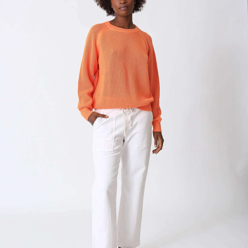 Electric & Rose Chloe Cotton Sweater - Tangerine