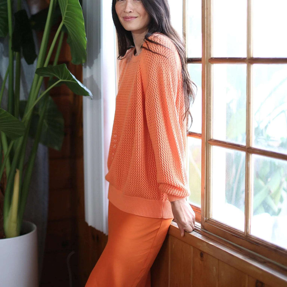 
                      
                        Electric & Rose Chloe Cotton Sweater - Tangerine
                      
                    