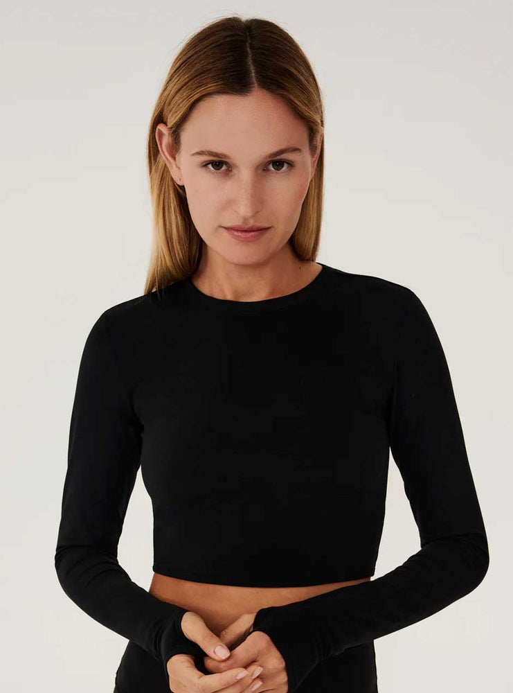 Splits59 Women's Louise Rib Long Sleeve Crop Top