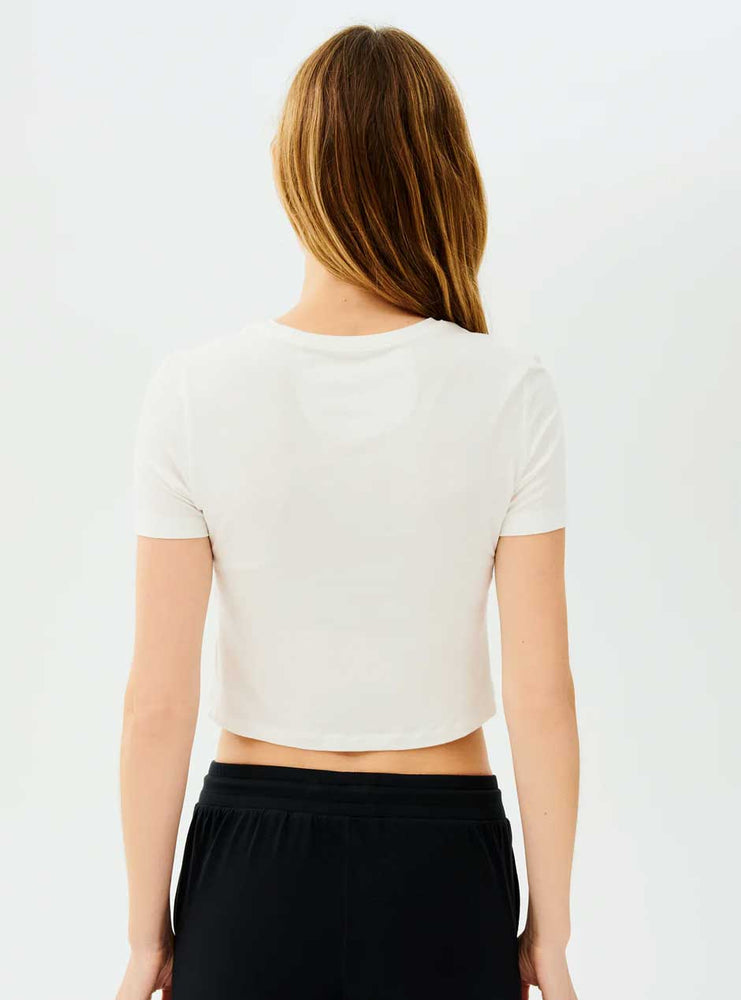 Splits59 Women's Daisy Jersey Cropped Tee - Ivory