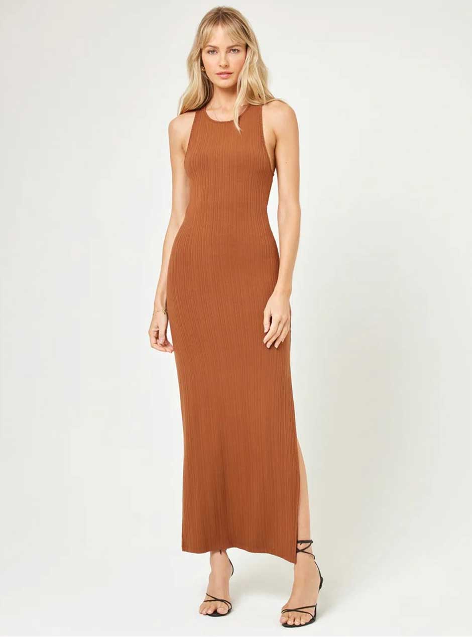 L*Space Women's Francesca Maxi Dress - Coffee Brown