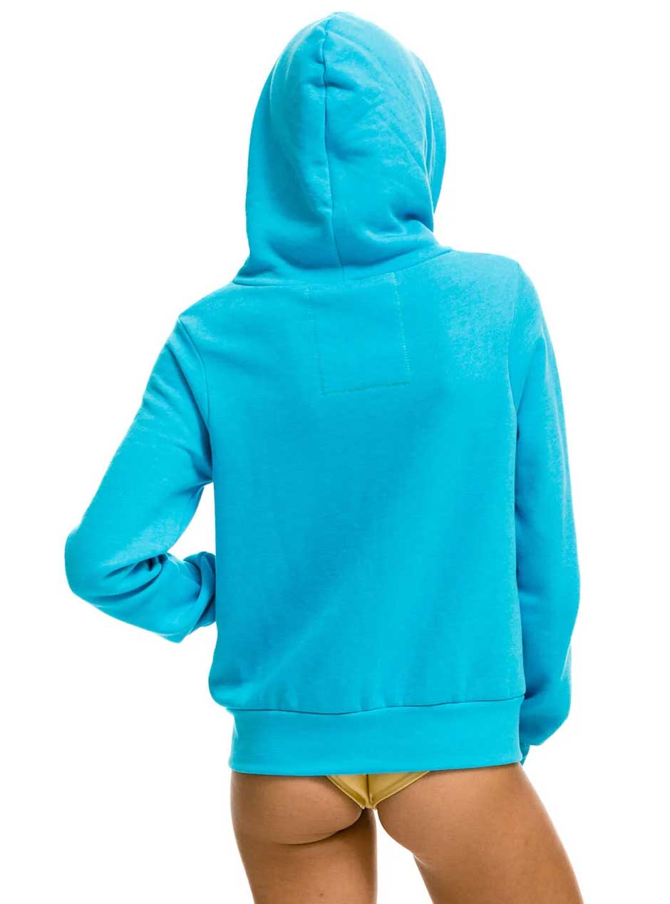 Outlets Aviator Nation bold stitch chevron 5 hoodie in heather and neon rainbow cropped