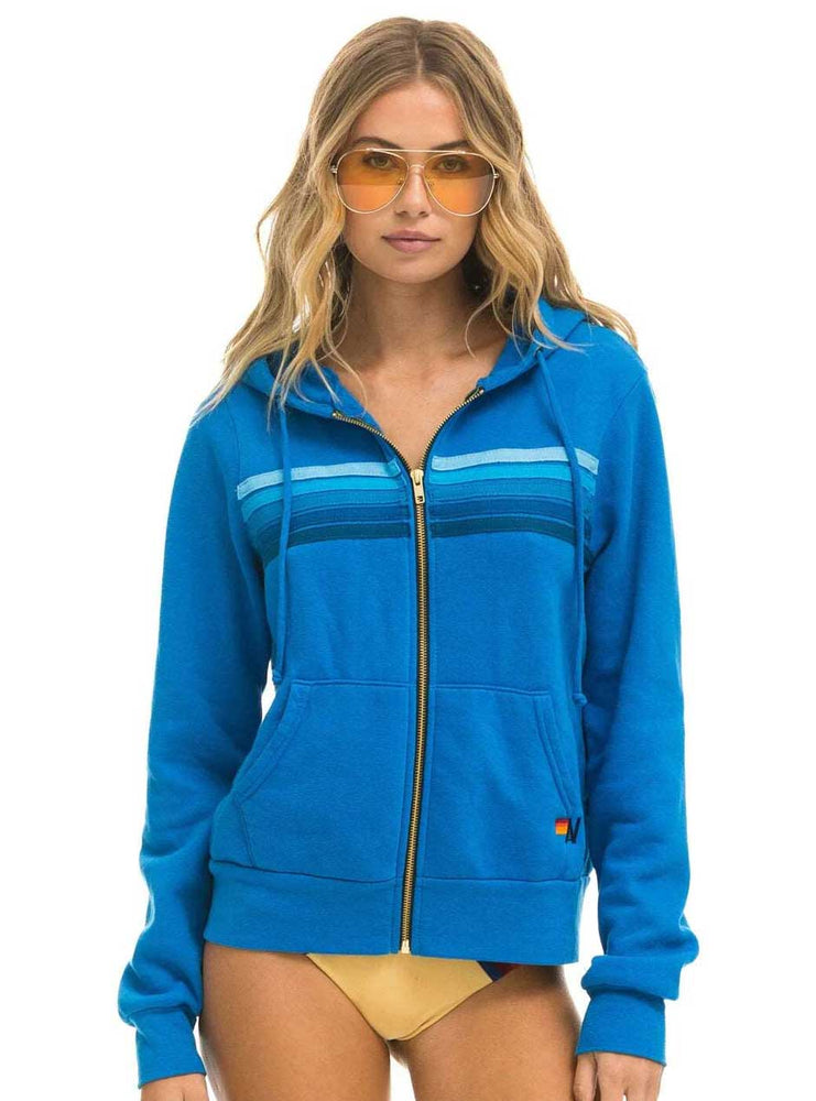 
                      
                        Aviator Nation Women's 5-Stripe Hoodie - Ocean Blue
                      
                    