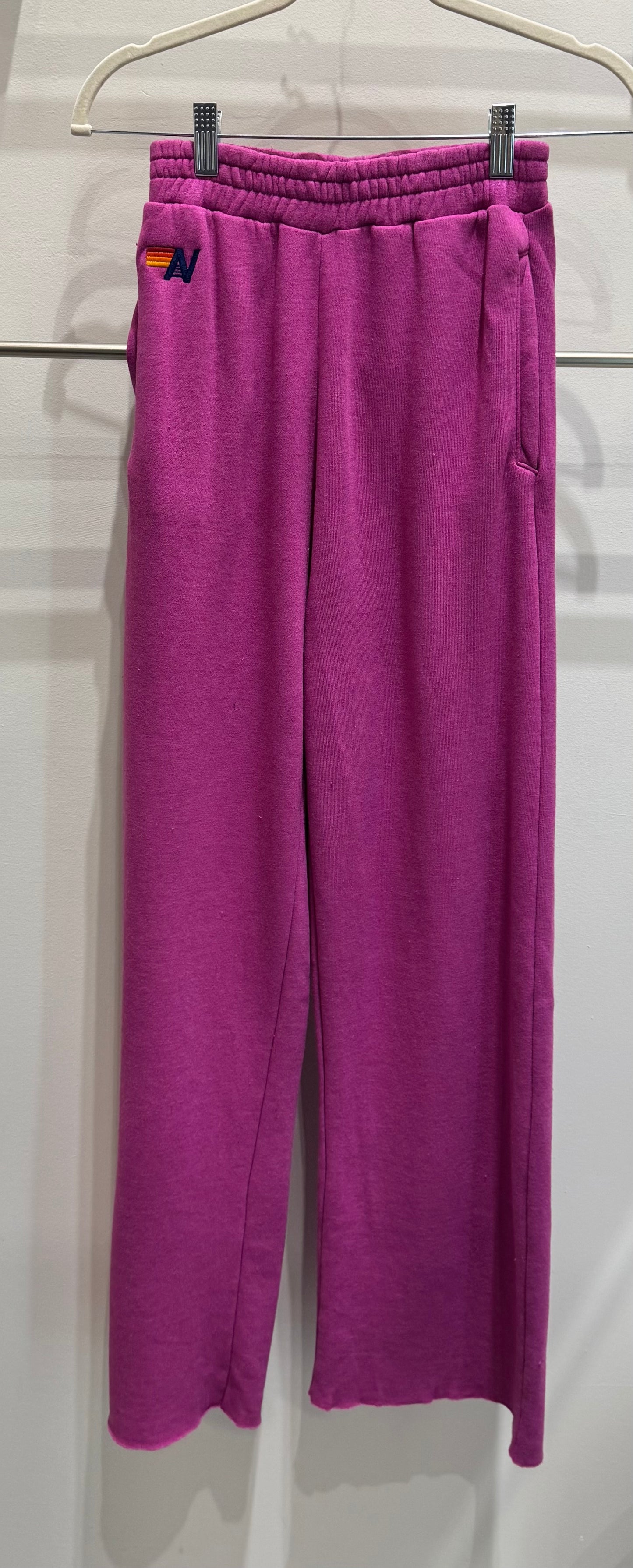 Aviator Nation Wide Leg Pocket Sweatpant Magenta