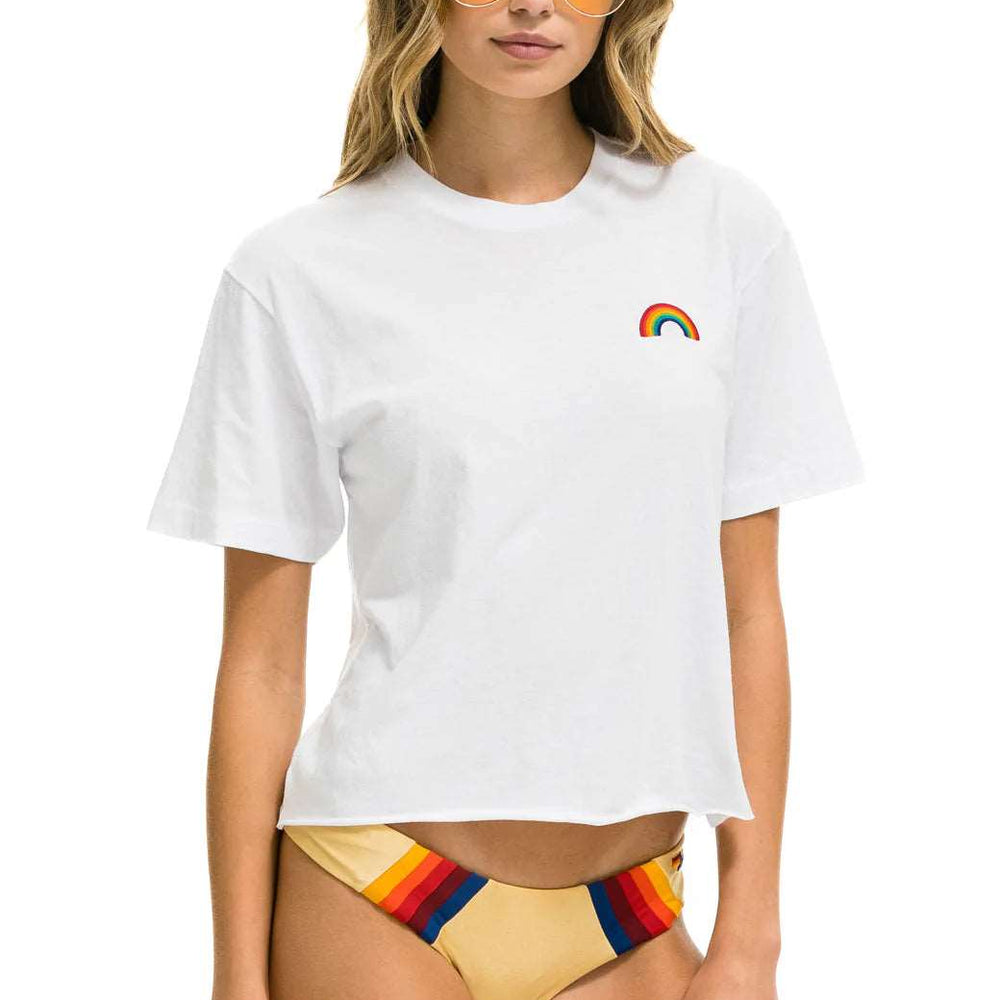 
                      
                        Aviator Nation Rainbow Embroidery Tee White
                      
                    