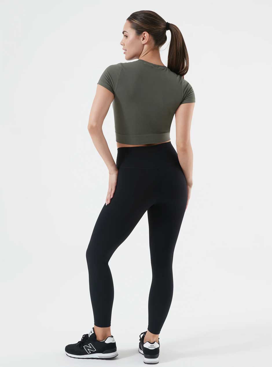 NUX Active Women's Our Favorite Crop Top - Evergreen Green