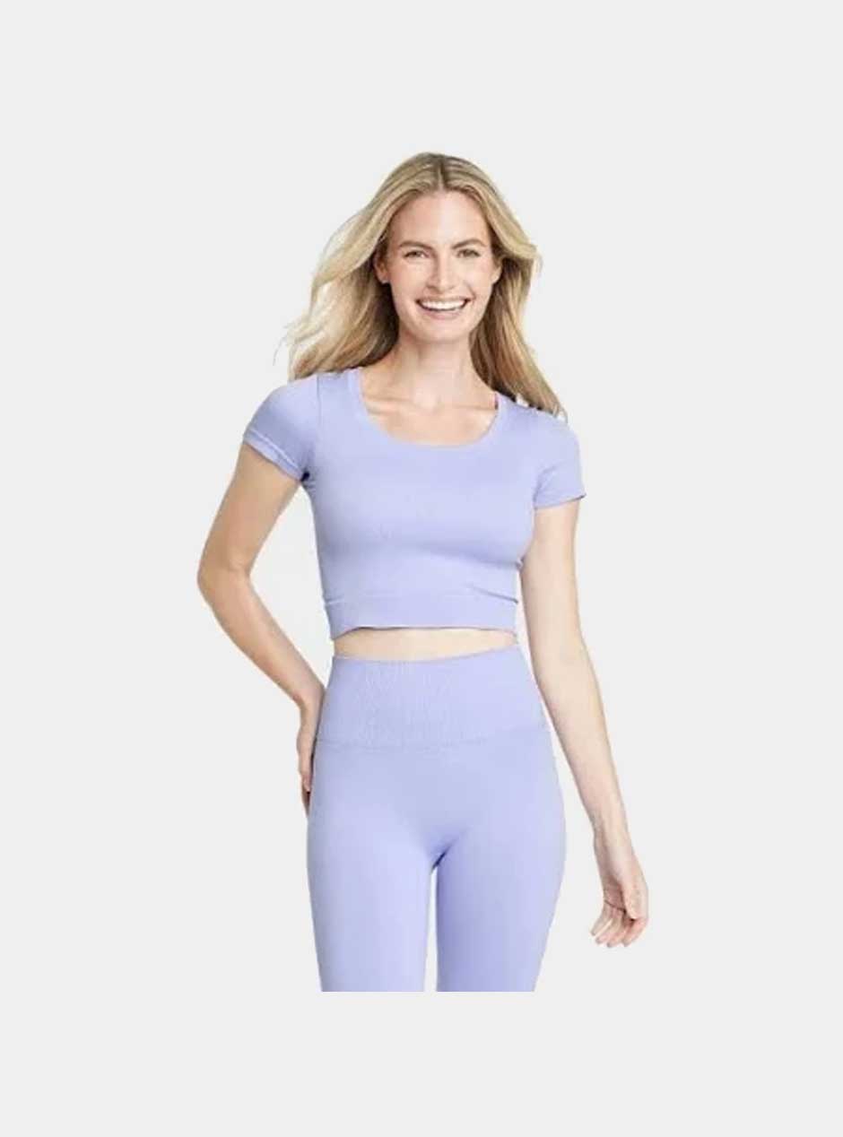 NUX Active Women's Our Favorite Crop Top - Lilac Purple