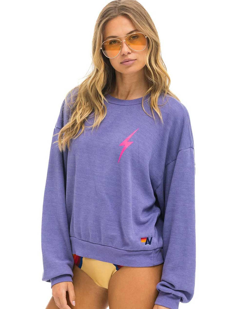 
                      
                        Aviator Nation Women's Bolt 2 Relaxed Crew Sweatshirt - Lavender Purple Neon Pink
                      
                    