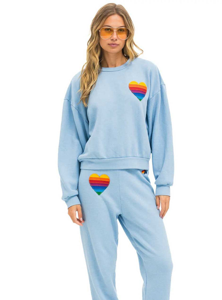 
                      
                        Aviator Nation Women's Rainbow Heart Stitch Relaxed Crew Sweatshirt - Ice
                      
                    