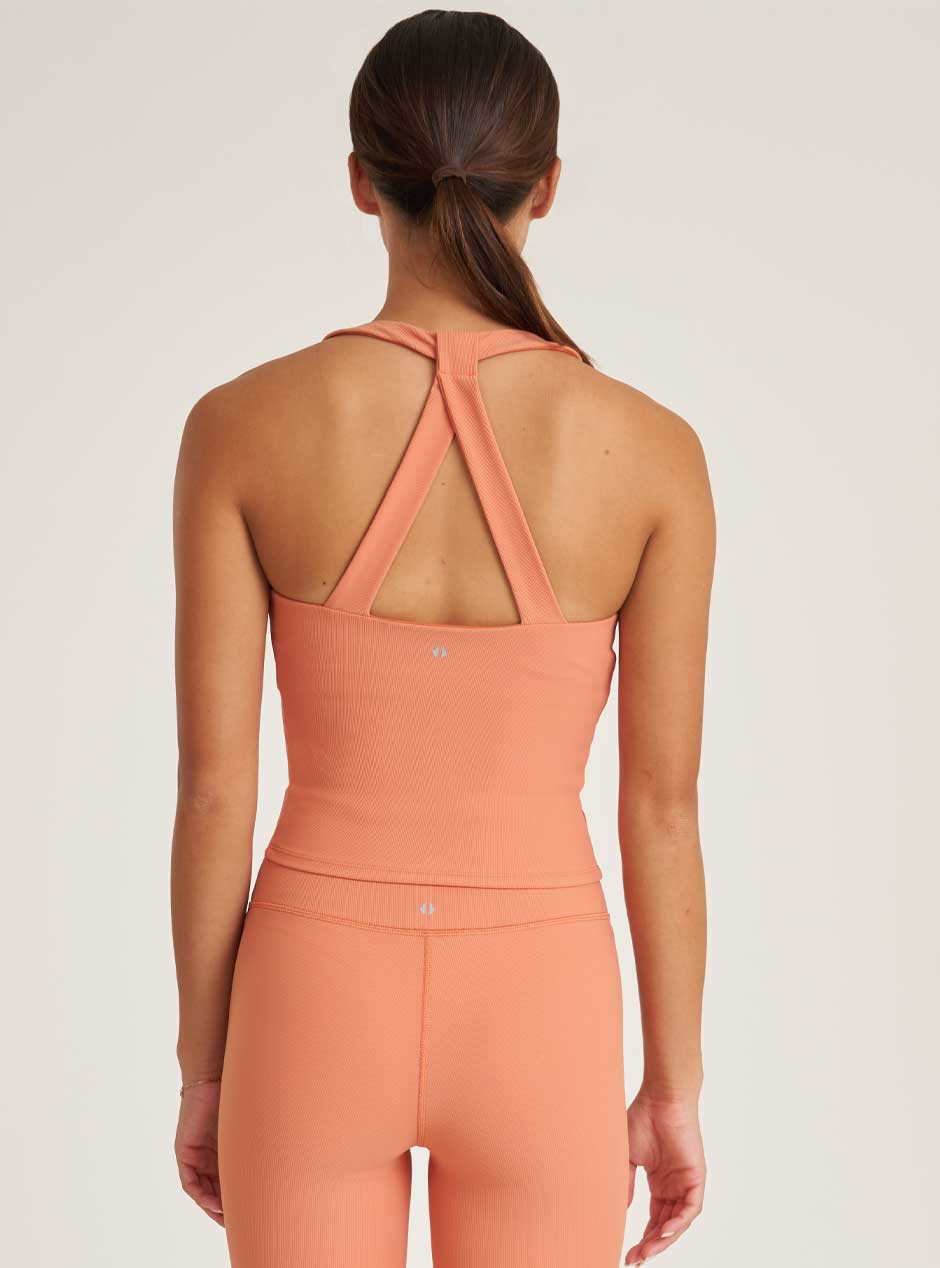 Thrive Société Women's T-Back Bra Tank Top - Ochre Orange