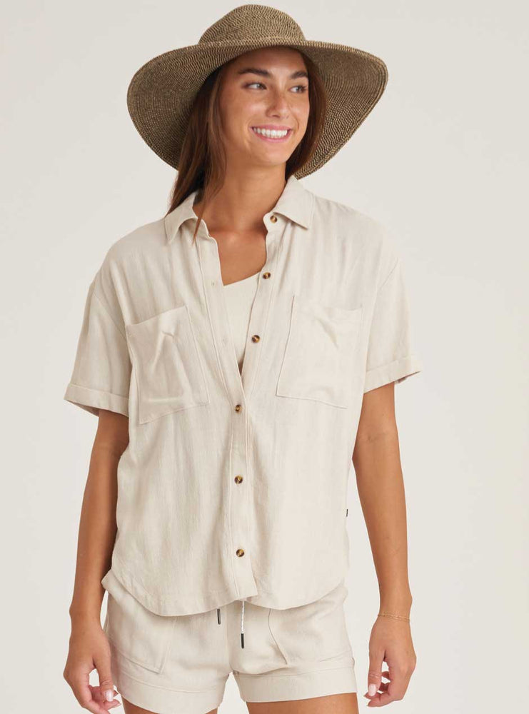 Thrive Société Women's Button Up Shirt - Birch Off White