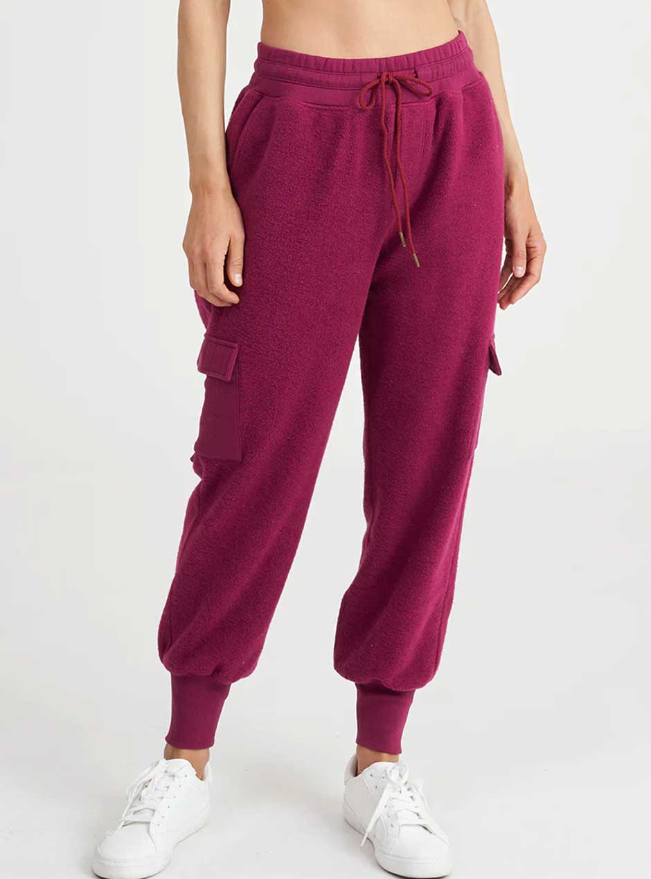 Thrive Société Women's Finley Jogger Pants - Sangria Red