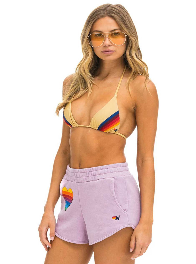 
                  
                    Aviator Nation Women's Rainbow Heart Stitch Lounger Shorts - Mauve Purple
                  
                