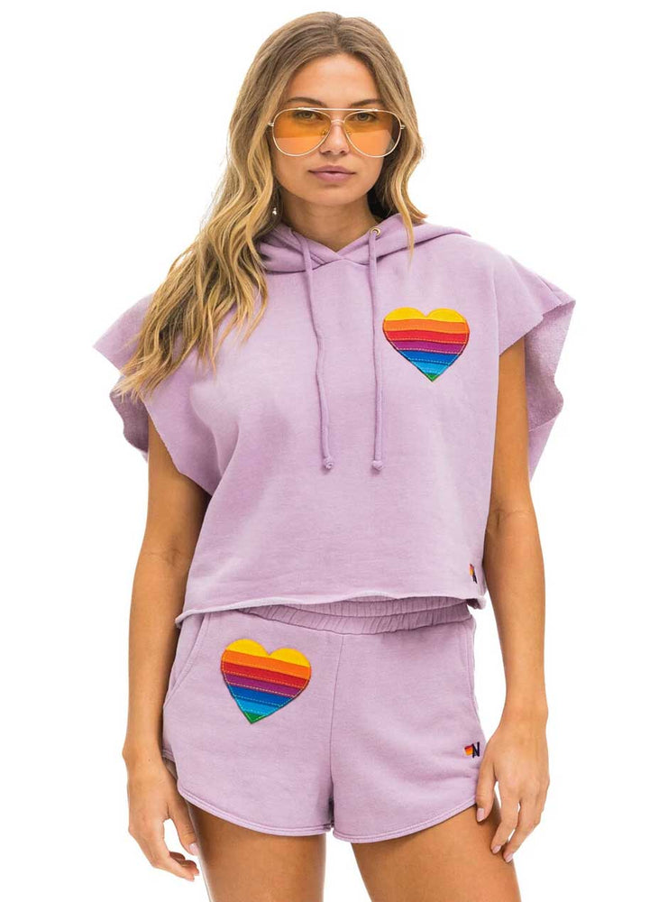 
                  
                    Aviator Nation Women's Rainbow Heart Stitch Lounger Shorts - Mauve Purple
                  
                