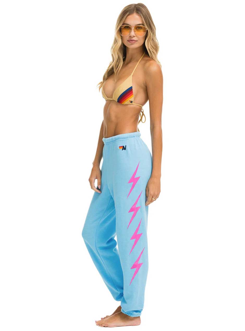 Aviator Nation Women's Bolt 4 Sweatpants - Sky Neon Pink