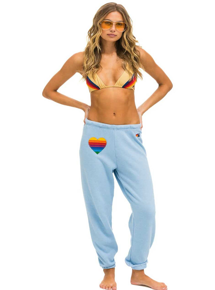 
                      
                        Aviator Nation Women's Rainbow Heart Stitch Sweatpants - Ice Blue
                      
                    