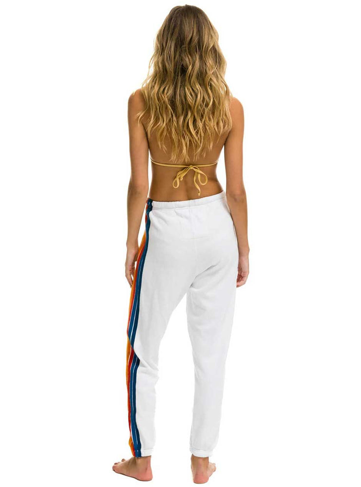 
                      
                        Aviator Nation Women's 5 Stripe Sweatpants - White 2
                      
                    