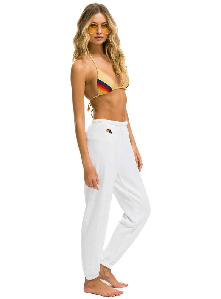 
                      
                        Aviator Nation Women's 5 Stripe Sweatpants - White 2
                      
                    