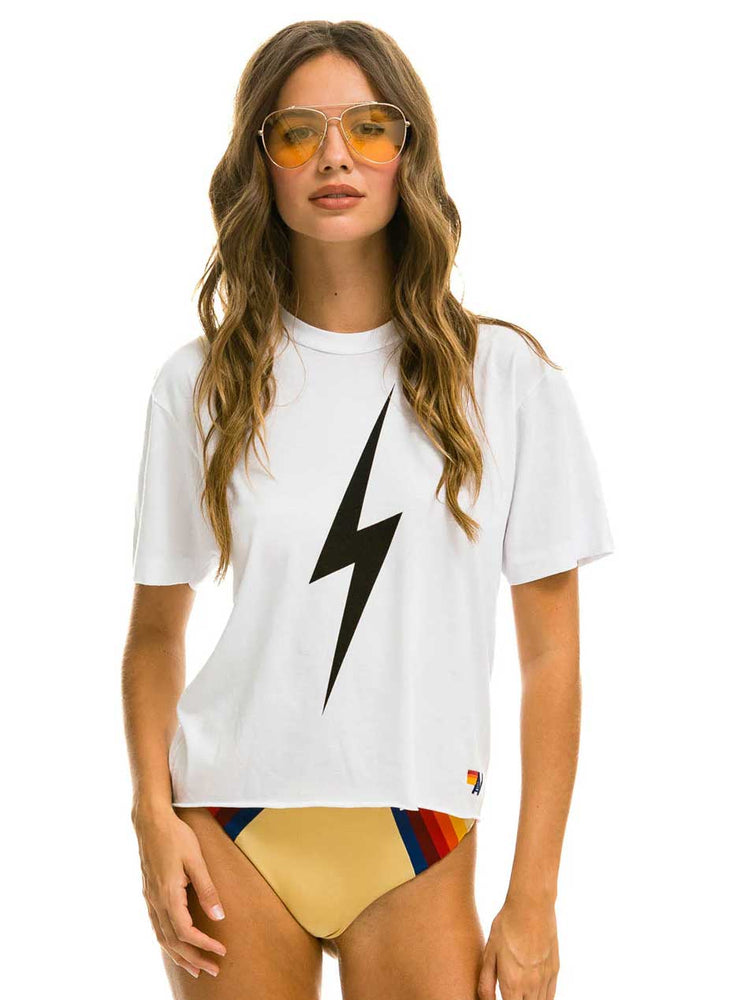 Aviator Nation Women's Bolt Boyfriend Tee - White