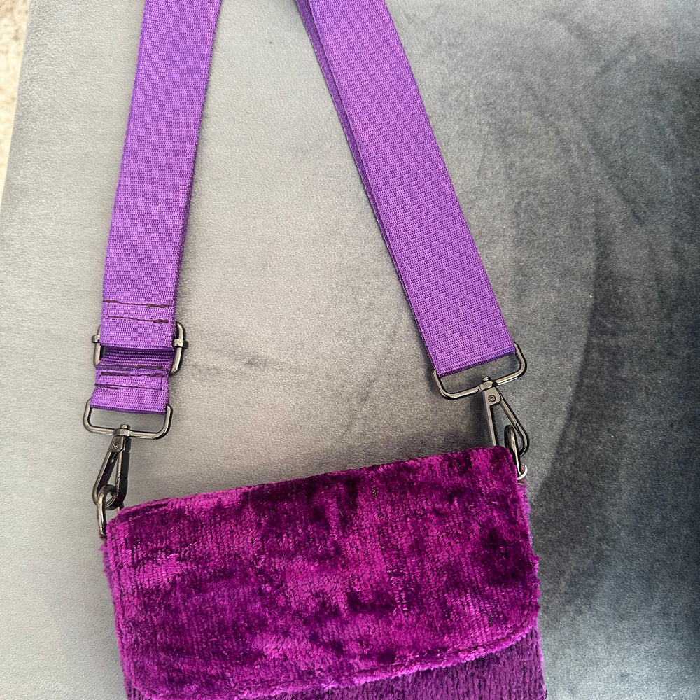 Wolf & Willa Ronan Handspun Silk Crossbody Bag - Amethyst