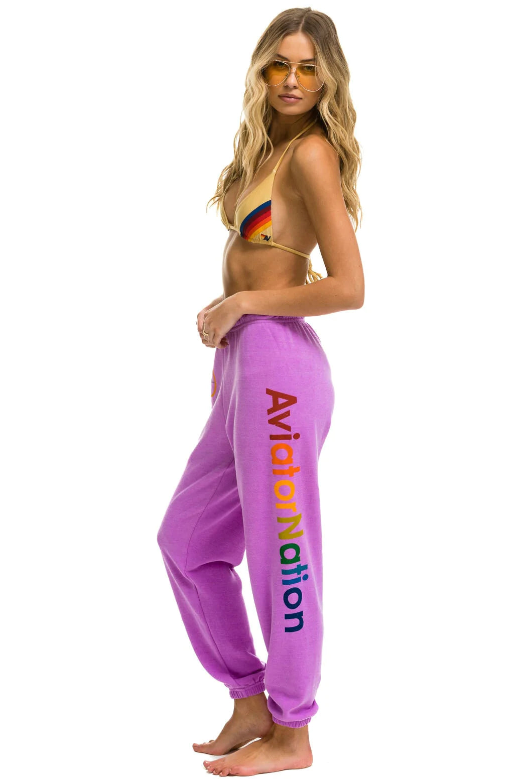 Aviator Nation Sweatpants Neon Purple