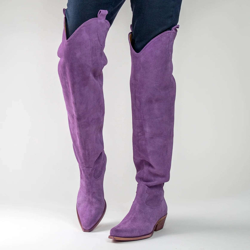 Cynthia Richard Laramie Lilac Suede Boot