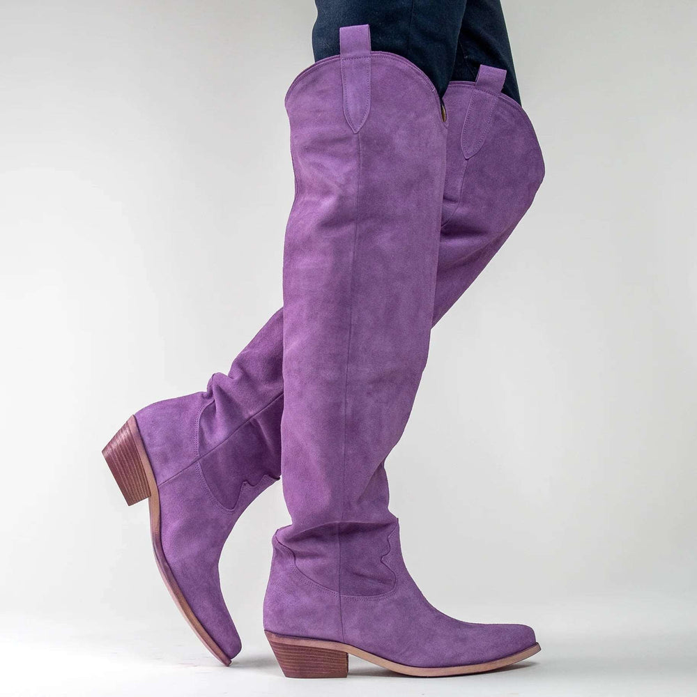 Cynthia Richard Laramie Lilac Suede Boot