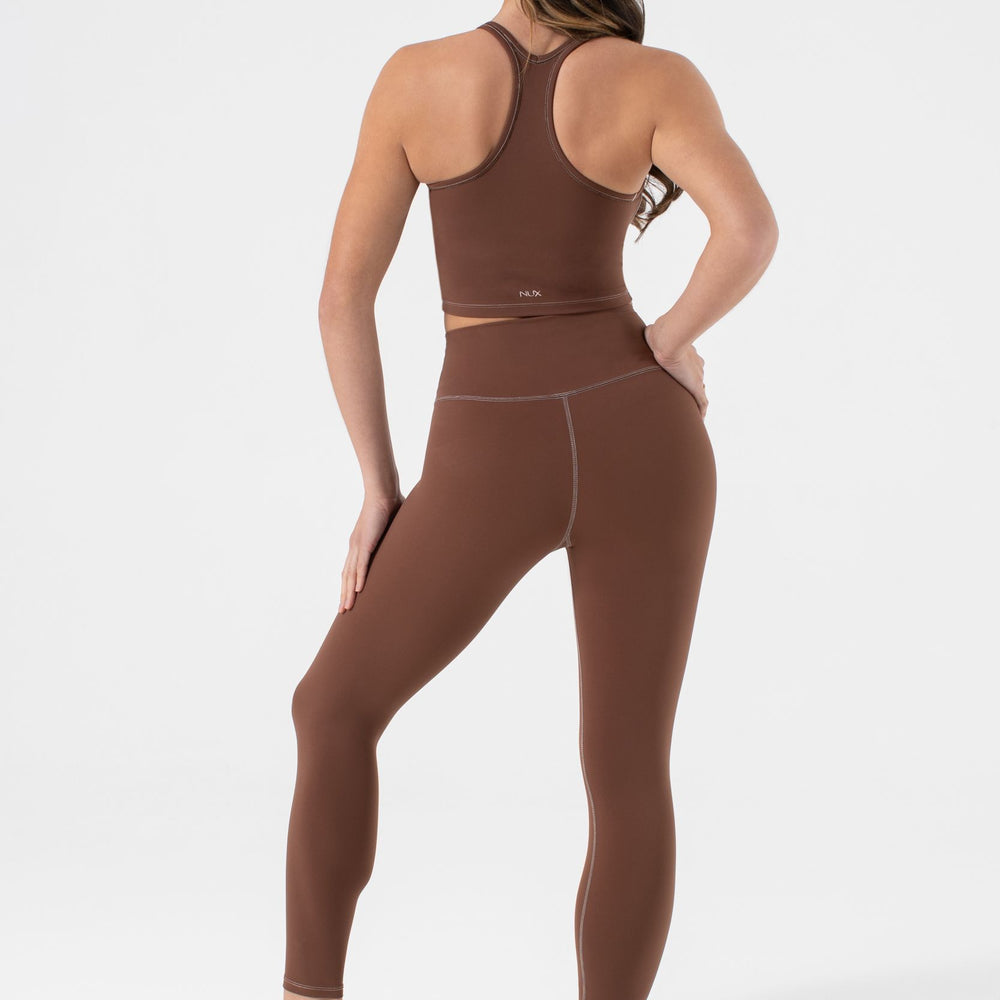 NUX Active Women's Willow Lightweight 7/8 Leggings - Chocolate Brown