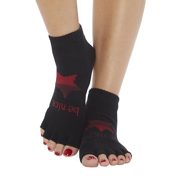 Sticky Be Socks Be Naughty Be Nice Half Toe Grip Socks